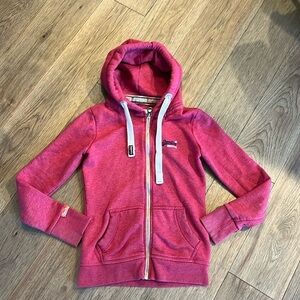 SUPERDRY orange label full zip hoodie, size XS